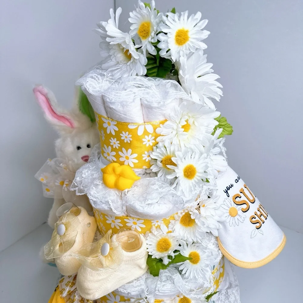 Bunny Diaper Cake, Easter Baby Shower